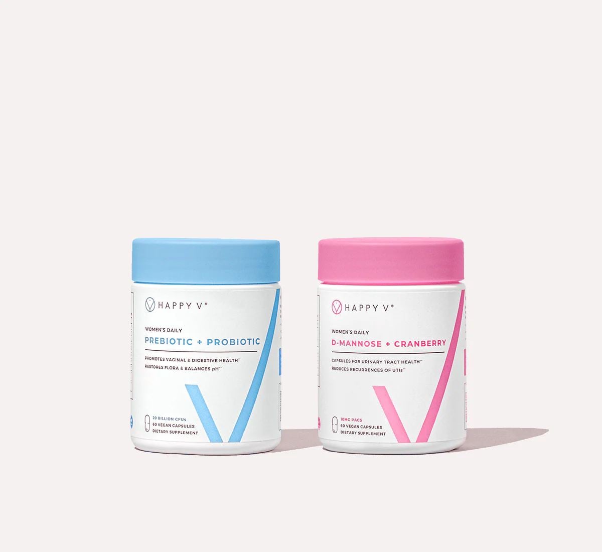 Happy V Foundationals Kit with probiotic and urinary support products