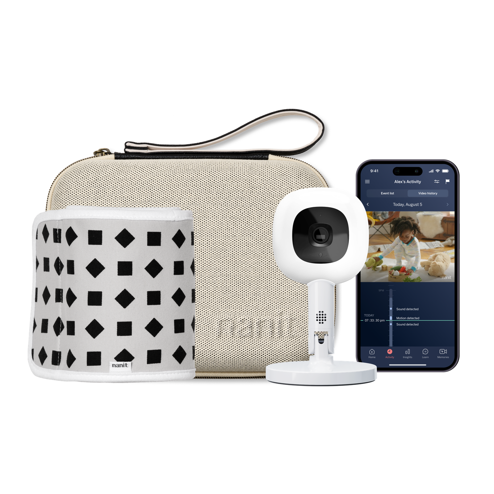 Nanit Travel Bundle with monitor accessories