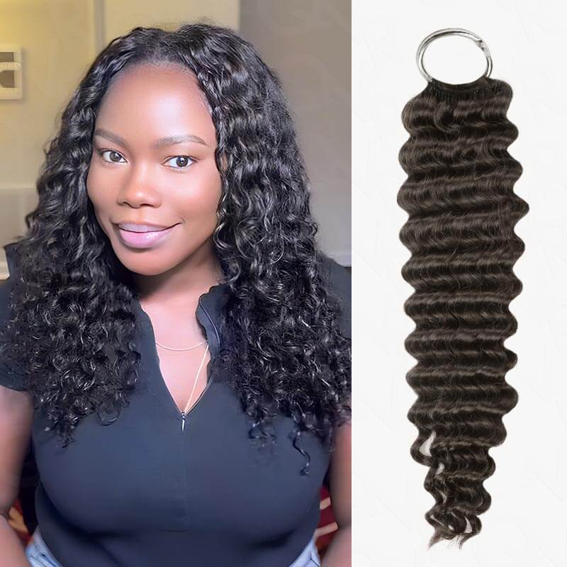 QVR Deep Wave natural black crochet hair