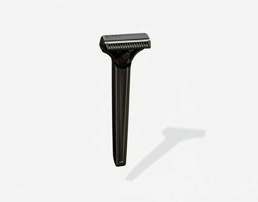 Supply Single Edge SE razor with its handle and head visible