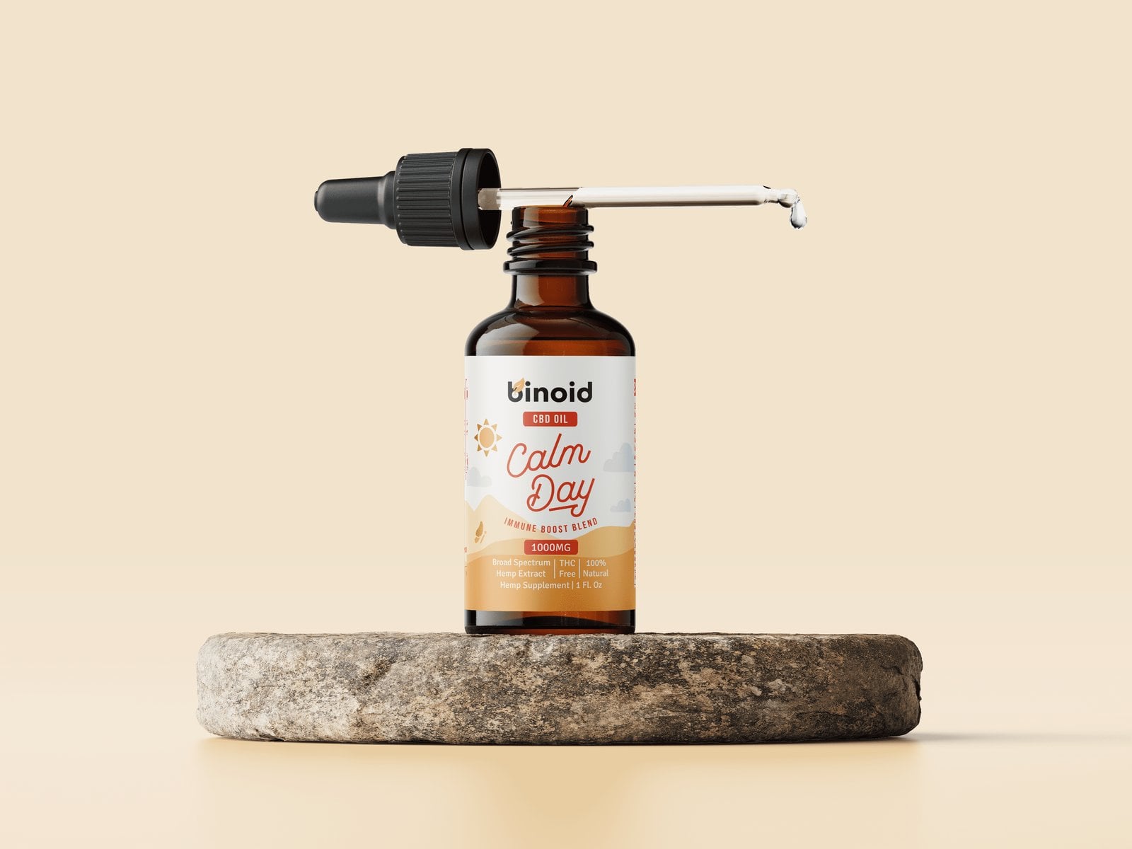 Binoid Calm Day CBD oil bottle