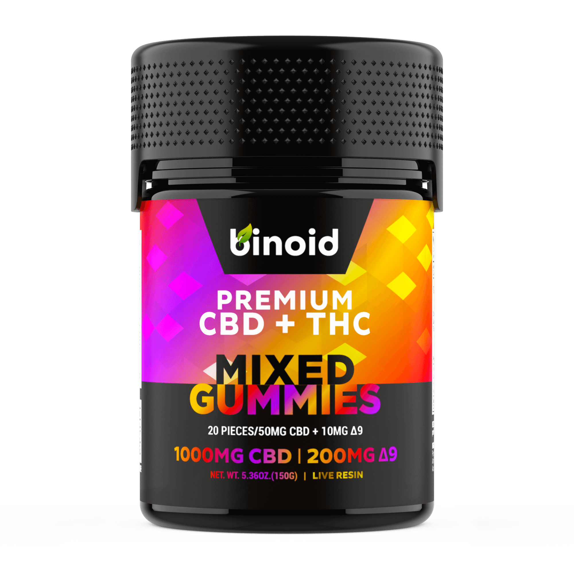 Binoid CBD Delta 9 THC mixed gummies
