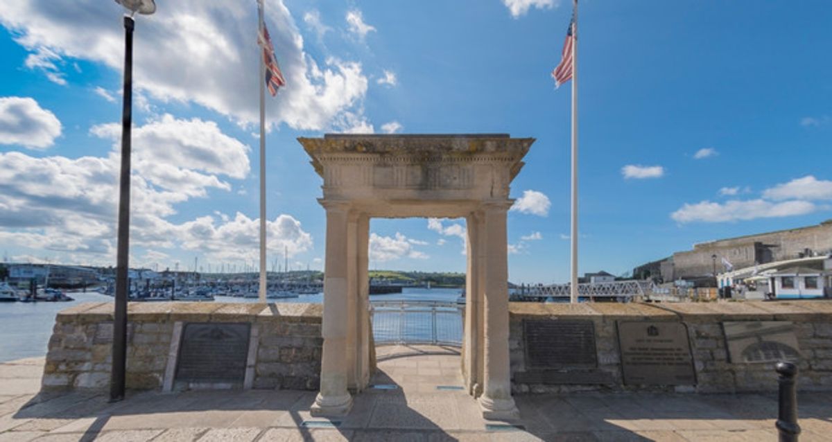 Mayflower Steps on the Plymouth waterfront