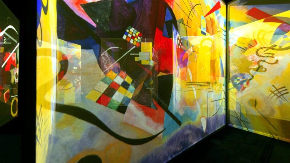 Visitors encounter Kandinsky-inspired immersive art in a Frameless gallery