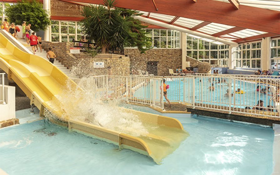 Water slides at Château de Lez-Eaux campsite