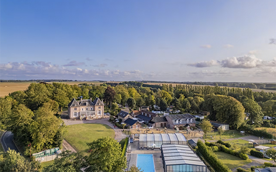 Aerial view of Domaine de Drancourt holiday park