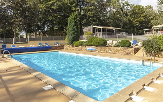 Outdoor pool at a French holiday park