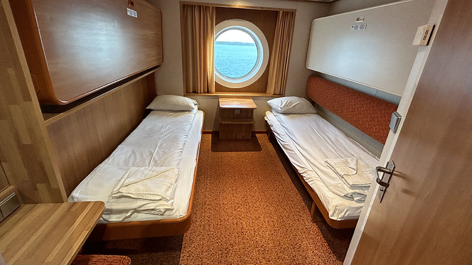 Cabin aboard an Irish Ferries ship