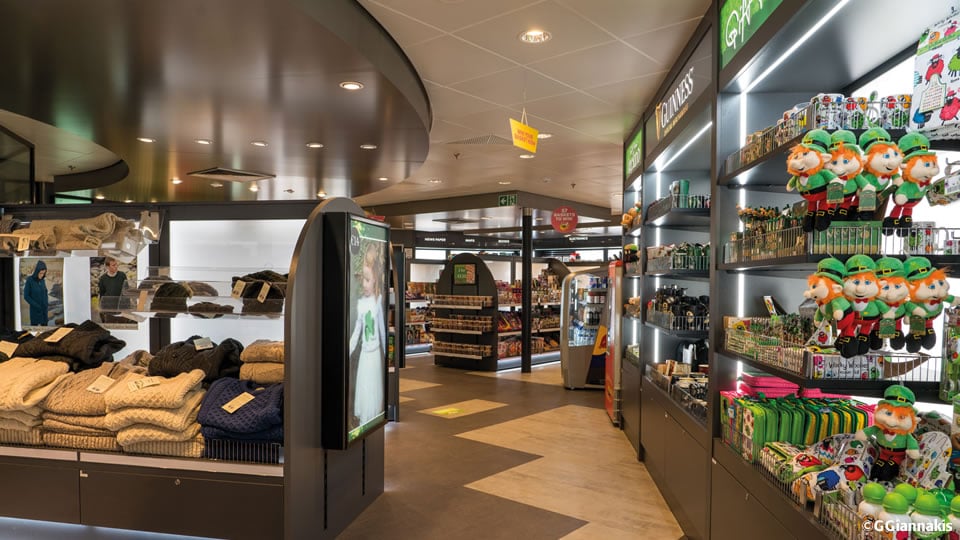 Onboard shop aboard W. B. Yeats