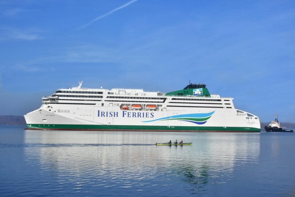 W. B. Yeats ferry at sea with rowers in the foreground