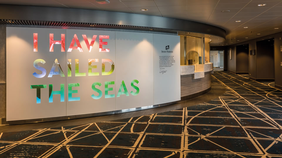 Reception area on board the W. B. Yeats