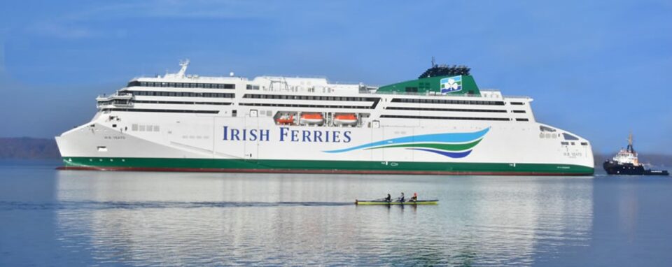 Rowers beside the W. B. Yeats ferry