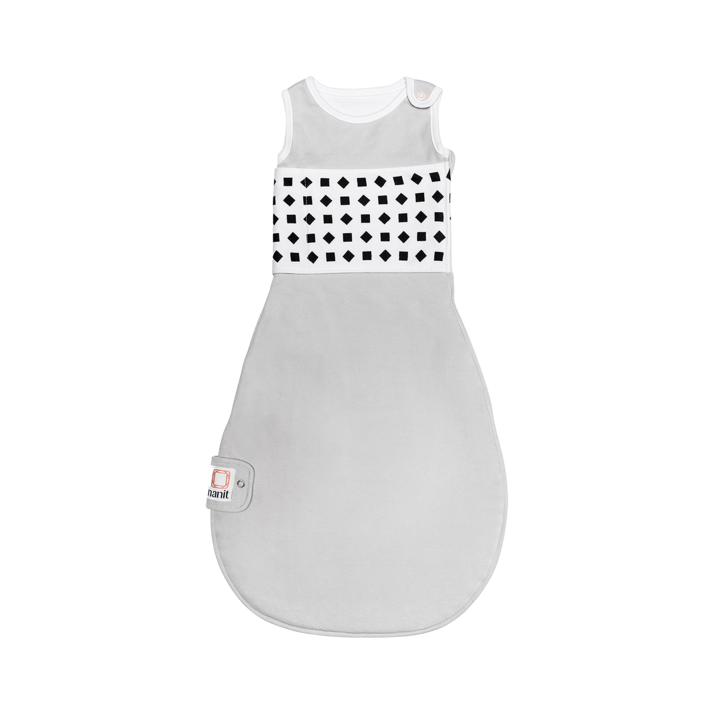 Nanit Breathing Wear sleeping bag in a neutral pebble color
