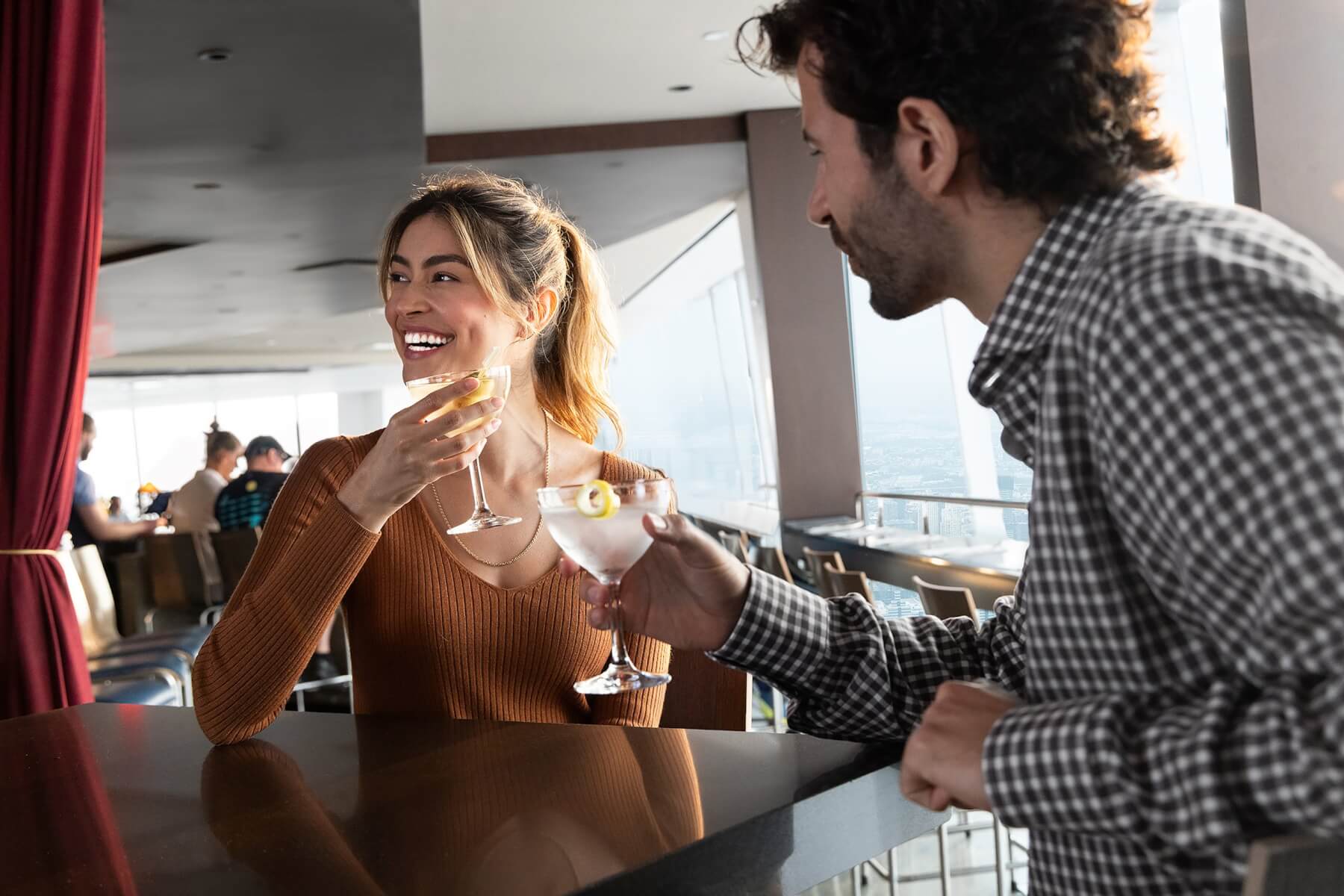 Guests dining at One World Observatory
