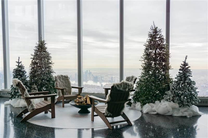 A family enjoying the view from One World Observatory