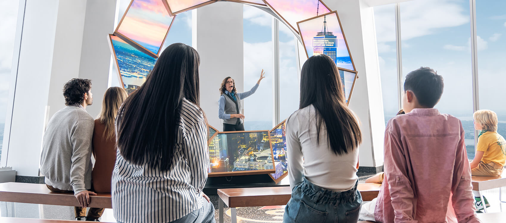 A group visiting One World Observatory
