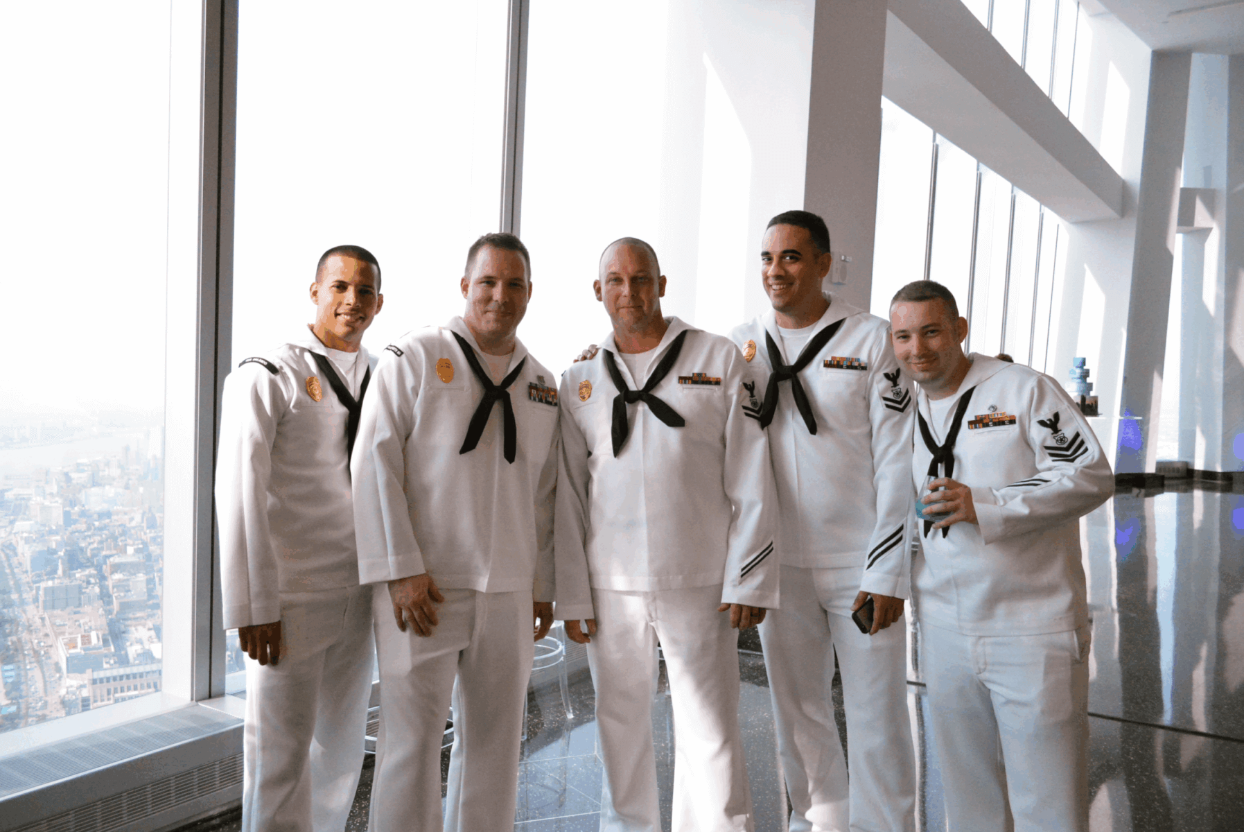 Sailors inside One World Observatory