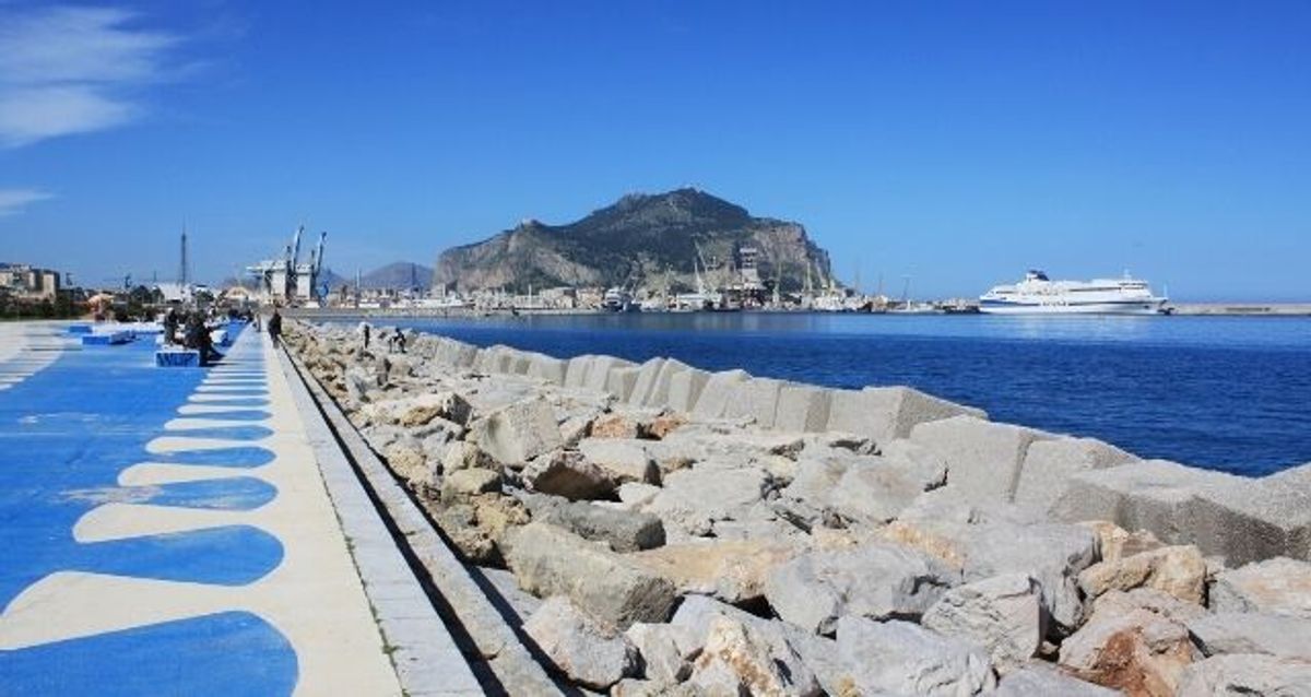 Port area in Palermo, Italy