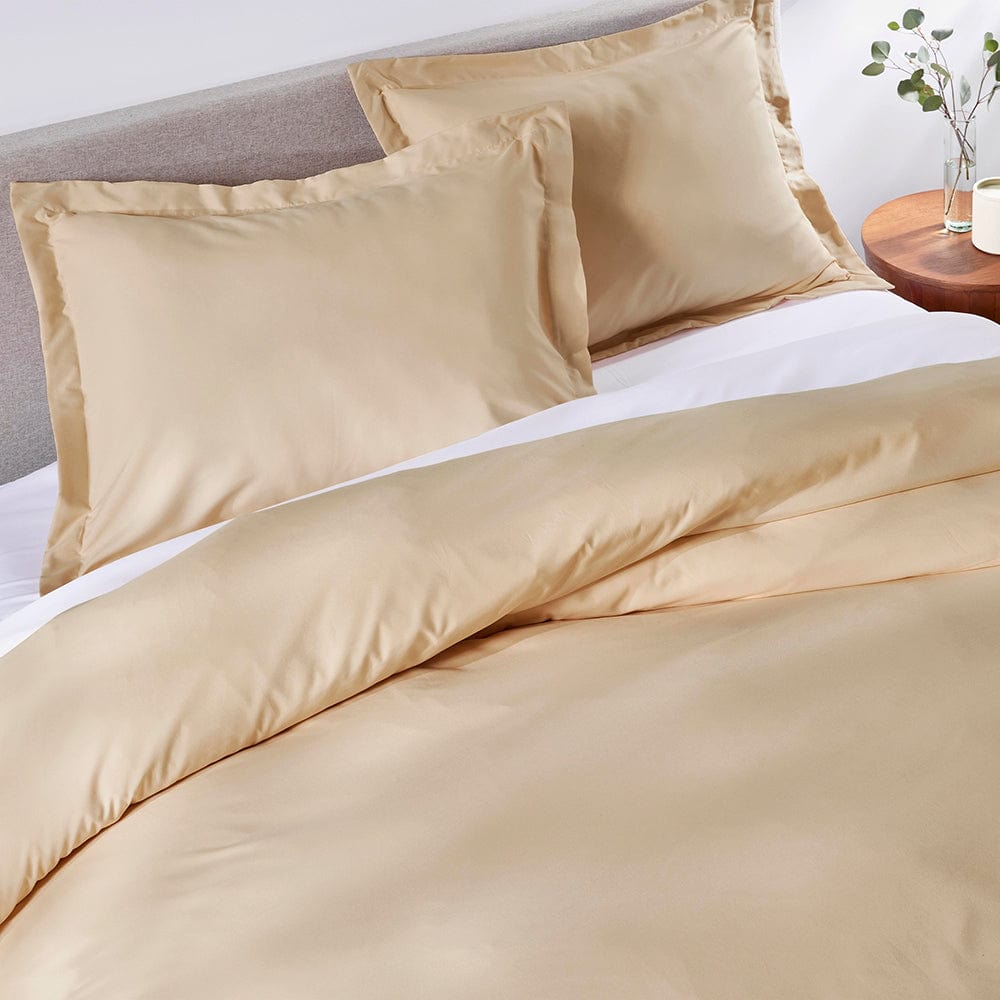 Almond Ivory duvet cover in a bedroom