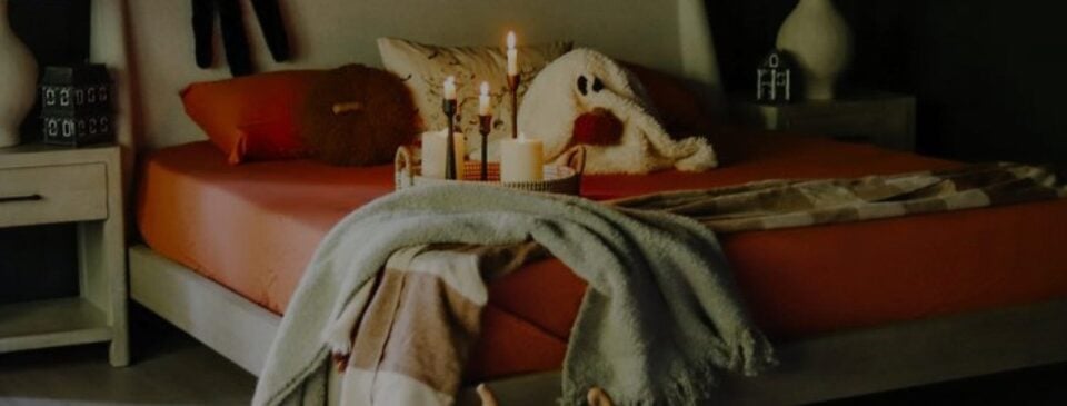 PeachSkinSheets bedding arranged in a bedroom scene