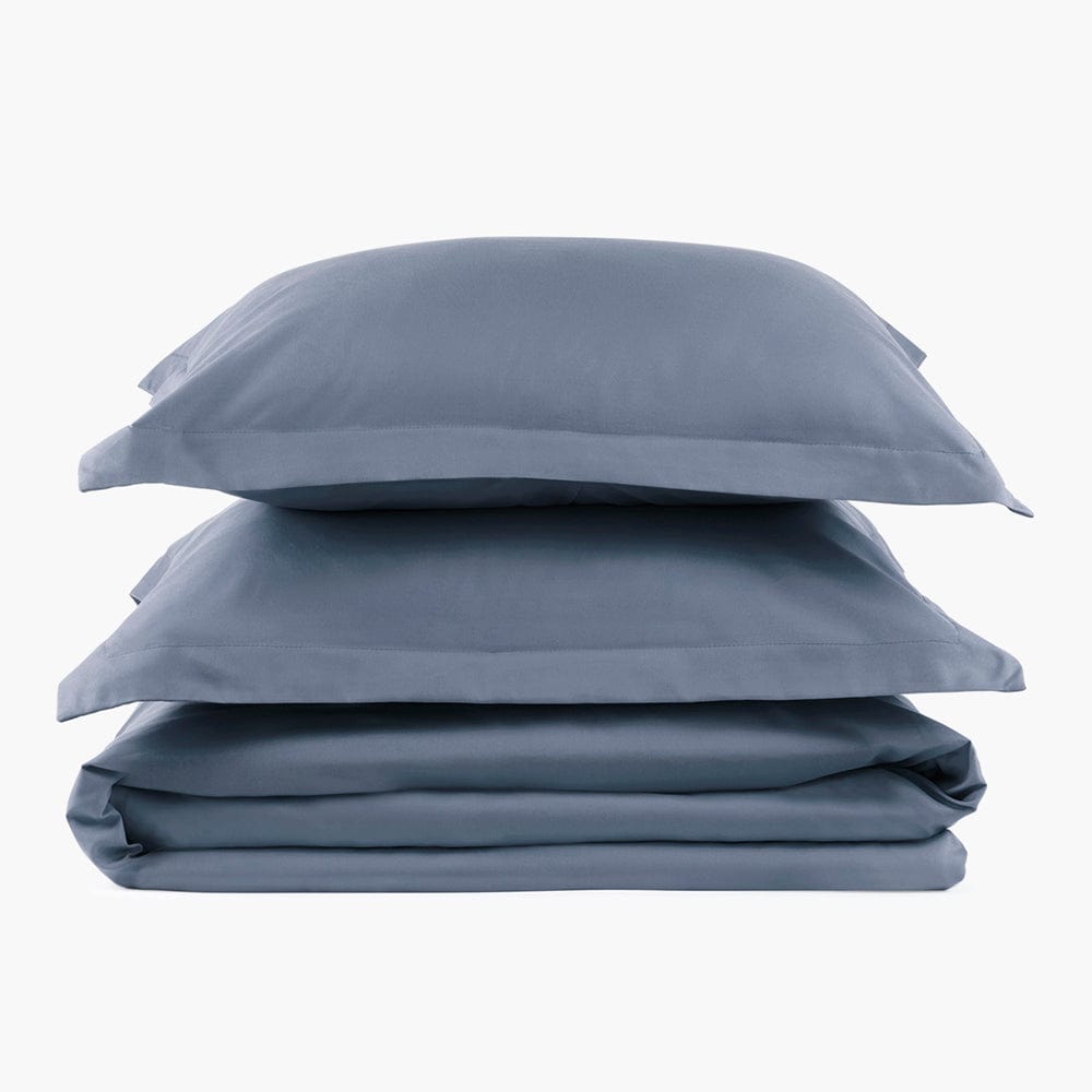 French Blue duvet cover set on a plain background