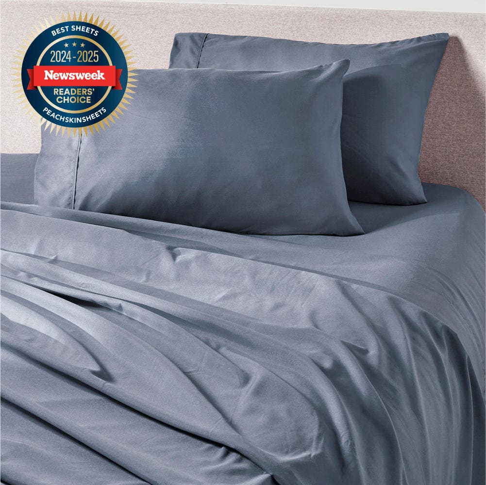 French Blue PeachSkinSheets low profile sheet set