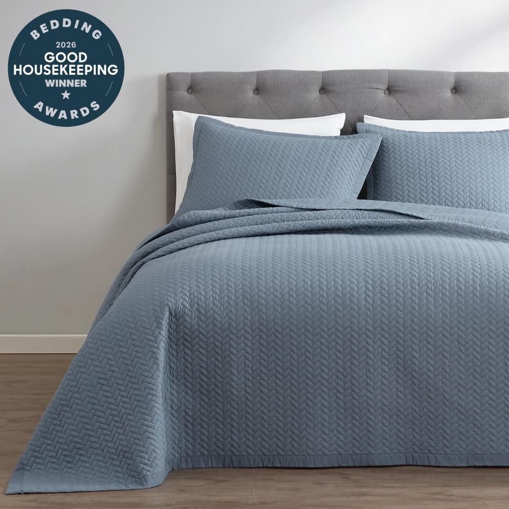 French Blue oversized quilt set