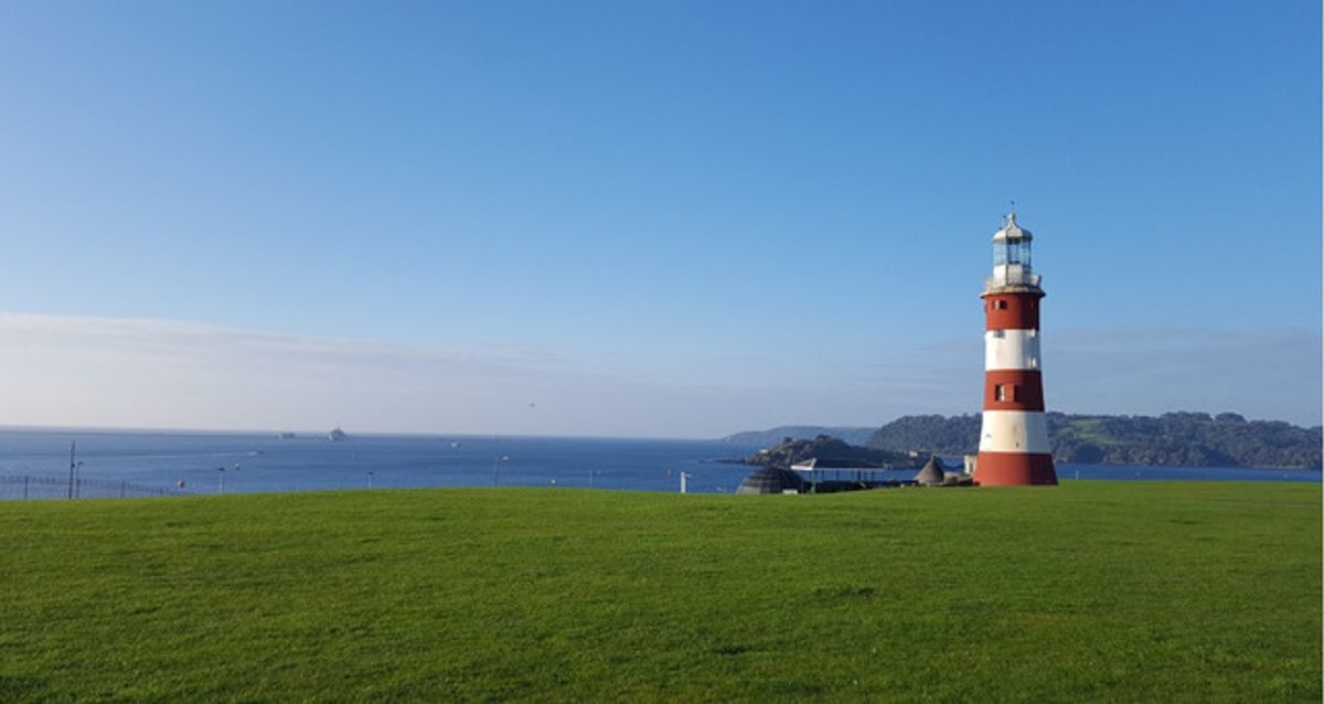 Smeaton Tower lighthouse above Plymouth