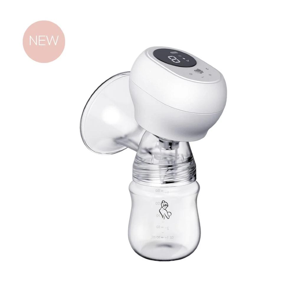 Portable cordless breast pump with silicone flange