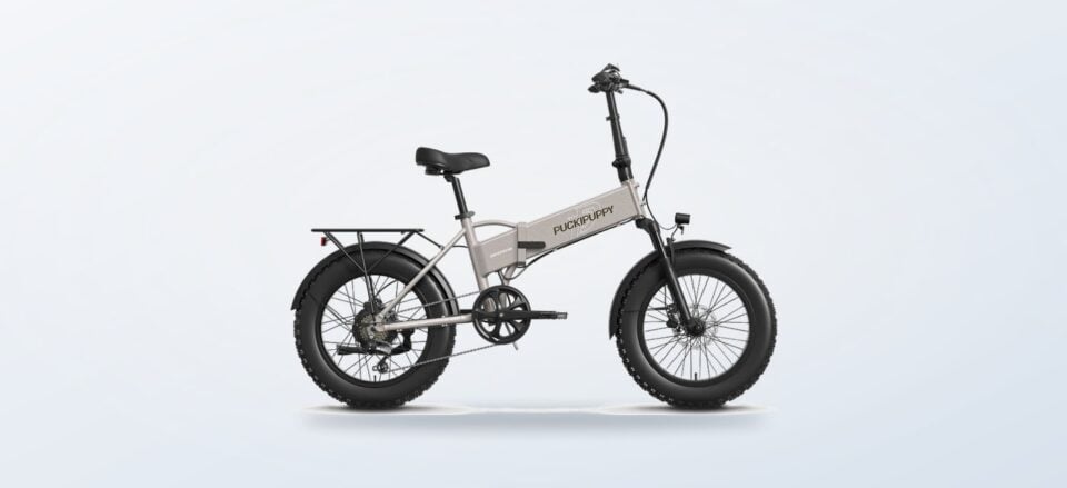 Puckipuppy Dachshund electric bike in khaki