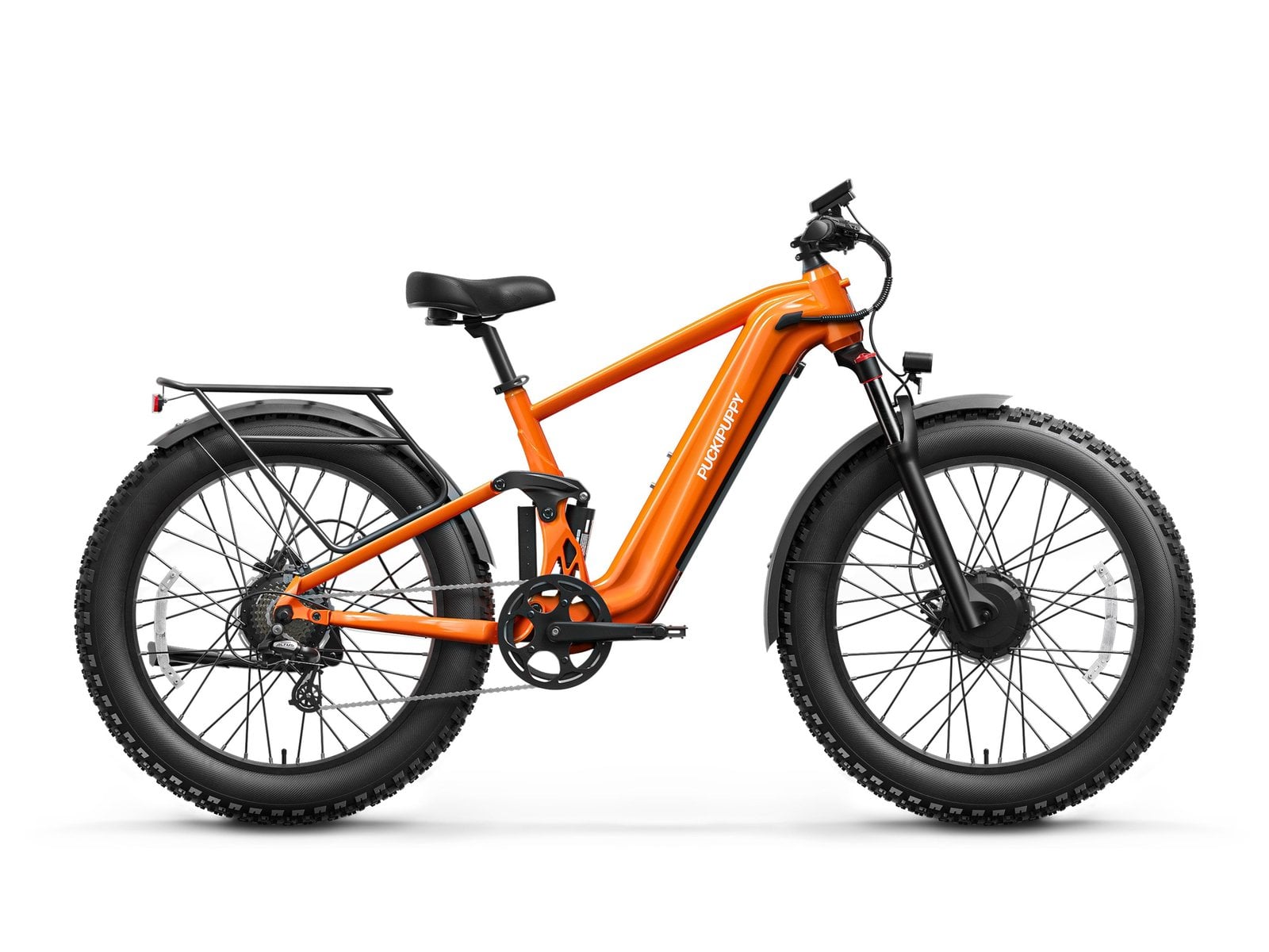 Orange Puckipuppy GoldenR Pro electric bike