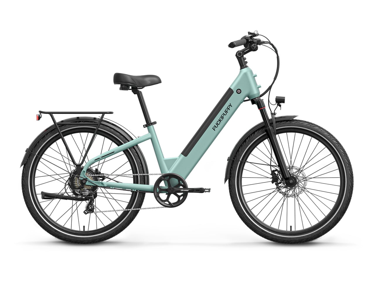 Puckipuppy Poodle electric bike in sage green
