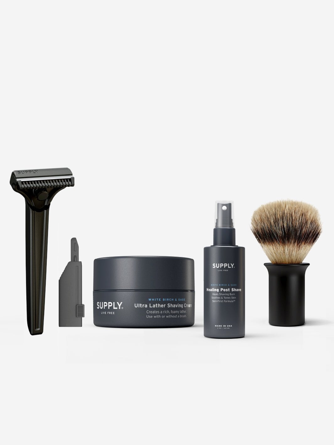 Supply Single Edge SE Starter Set arranged on a white background